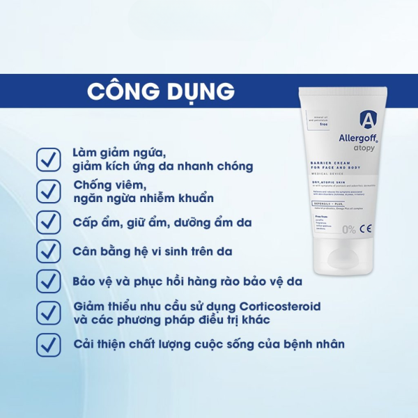 Kem dưỡng ẩm, dịu ngứa Allergoff Atopy - 75ml - Hình ảnh 2