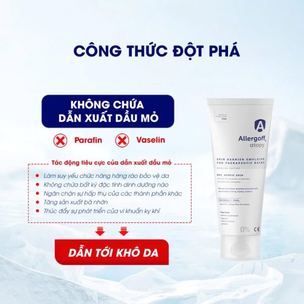 Sữa tắm dưỡng ẩm Allergoff tuýp 250ml - Hình ảnh 3