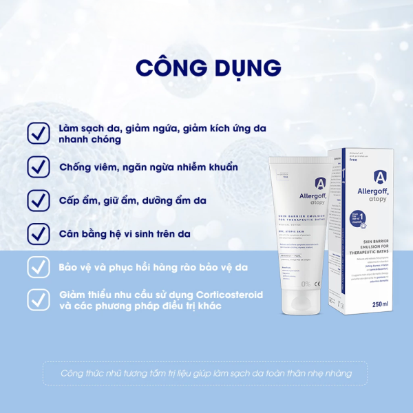 Sữa tắm dưỡng ẩm Allergoff tuýp 250ml - Hình ảnh 4